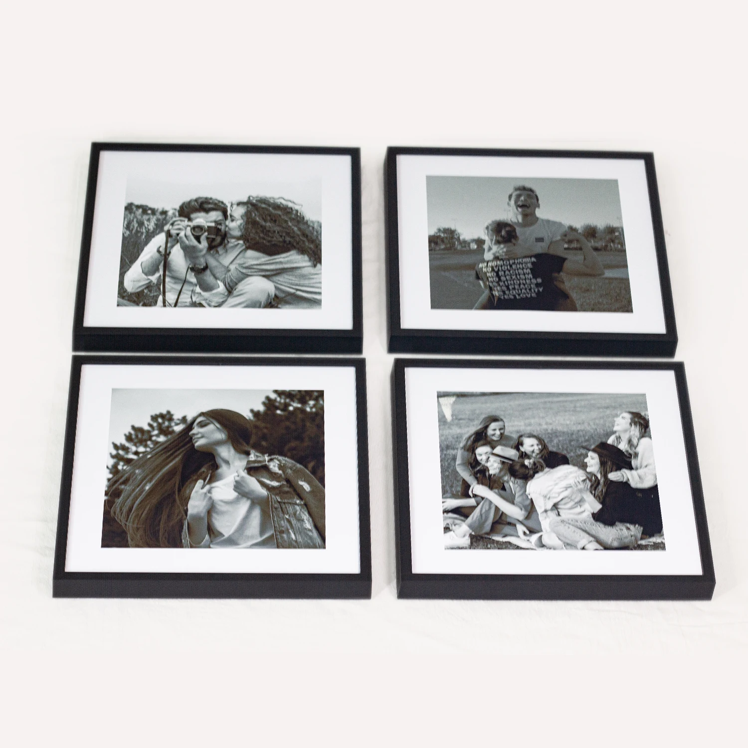 Горячая продажа 8*8 дюймов 20*20 см Семейный комплект фоторамки Семья фоторамка печать стены Искусство пластиковая
