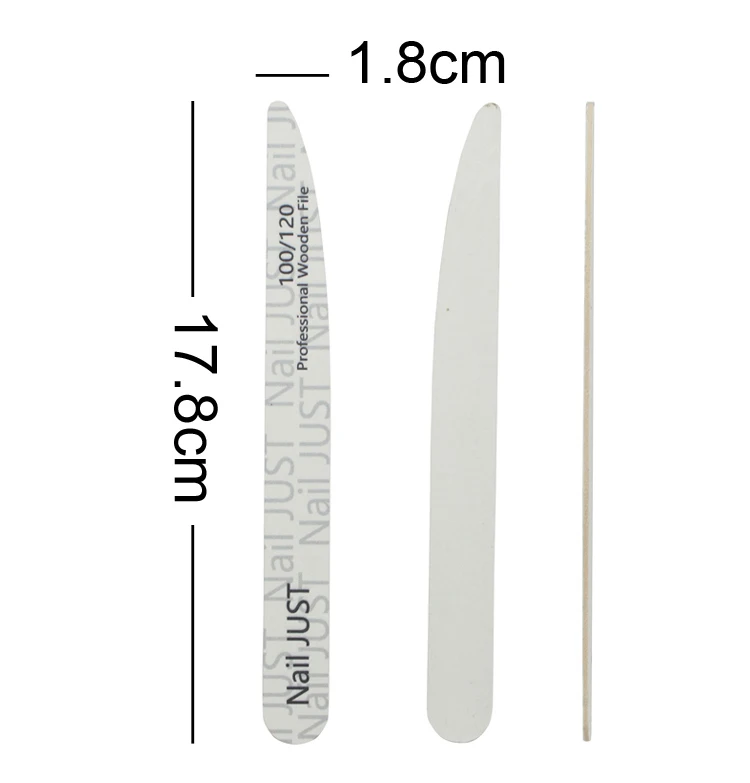 Factory Supply Knife Shape Wooden Double Sided Nail File Printed Nail Polish Strip Nail File