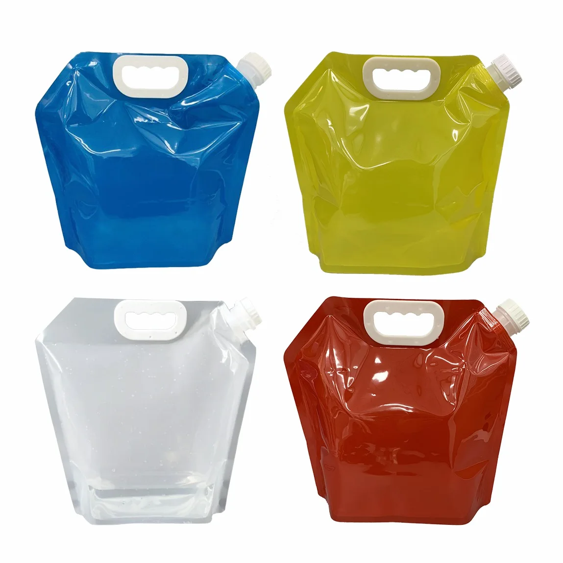 Outdoor sports bpa free 1l 1 gallon 5L clear folding reusable personalized water bottle bag