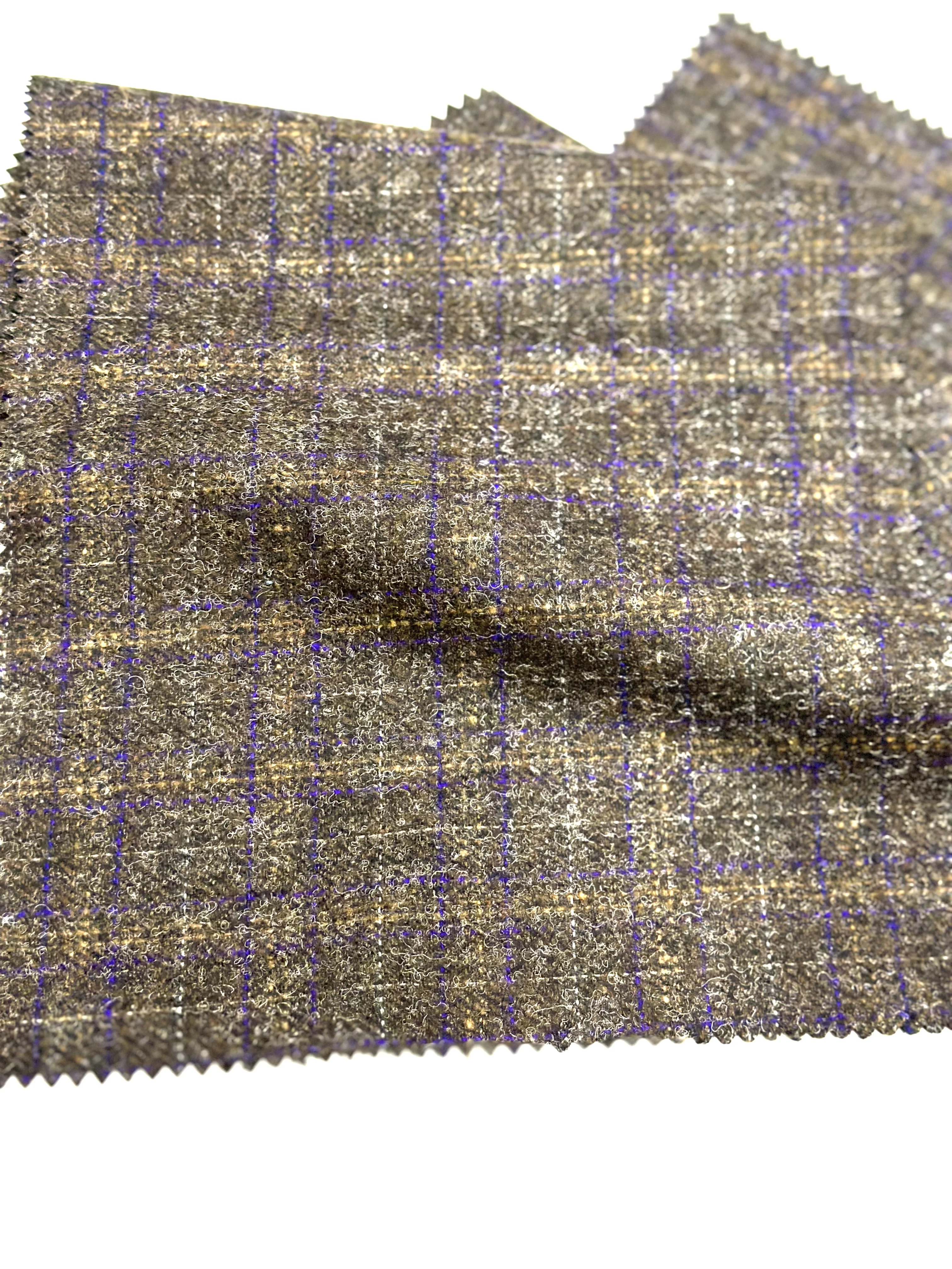 Standard Quality Harris Type Hairy Wool Tweed Blazer Fabric for Worldwide Export 100% Wool Fabric