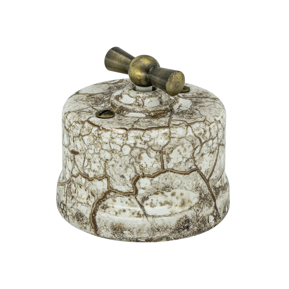 250V 10A white porcelain rotary switch/retro black ceramic electrical wall switches/vintage porcelain schuko socket