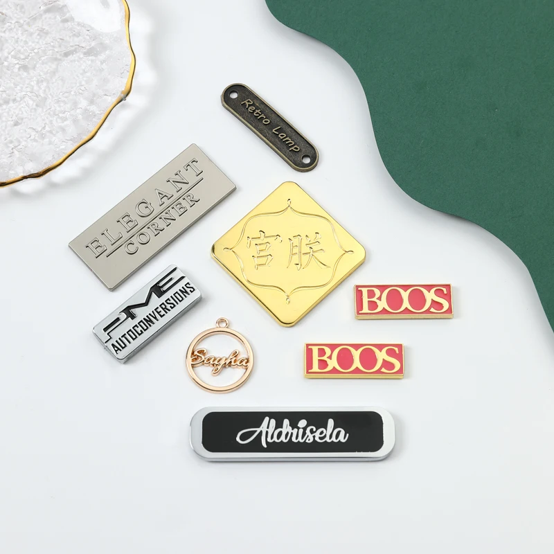 Make Metal Nameplate designed Metal Engraved logo with adhesive or rivet For Furniture