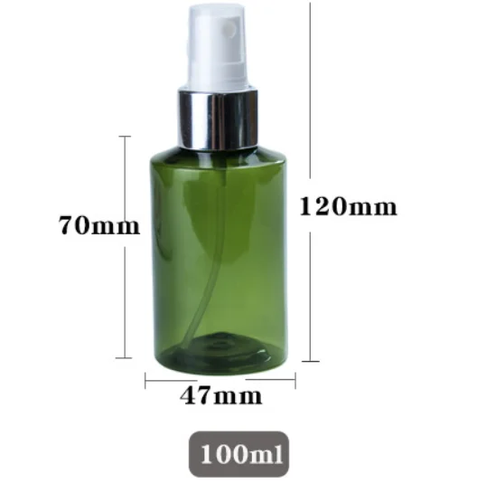 Hot Sale Green Plastic Pump Spray Bottle 100ml 150ml 200ml PET Fine Mist Spray Bottle