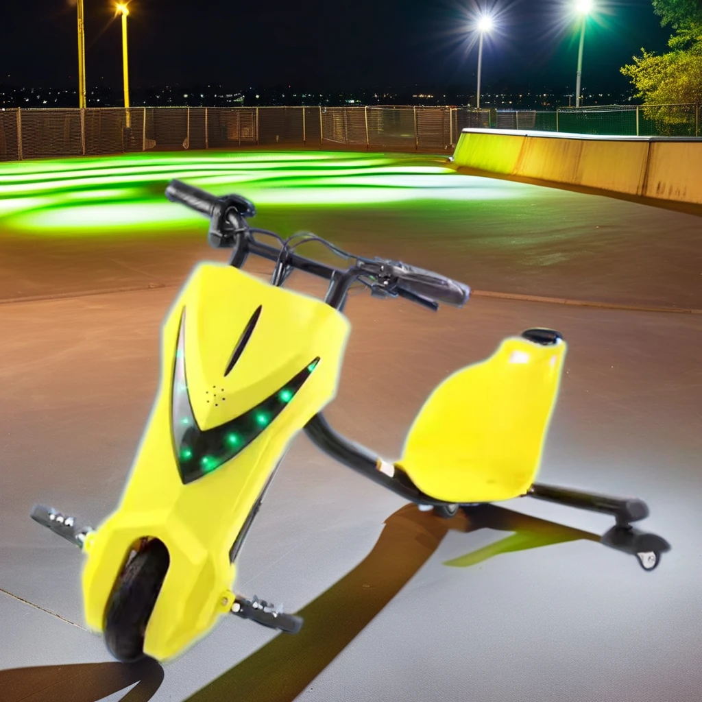 New Design Electric Motor Drifting Trike Scooter 200W Powerful LED Front Light 8 Inch Tire 100kg Max Load 20km Range Kids