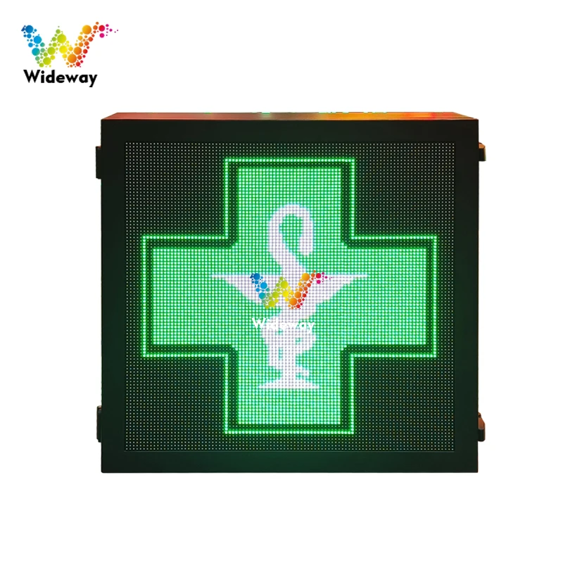 Double Sided Outdoor Waterproof LED Cross Display LED Pharmacy Display Sign