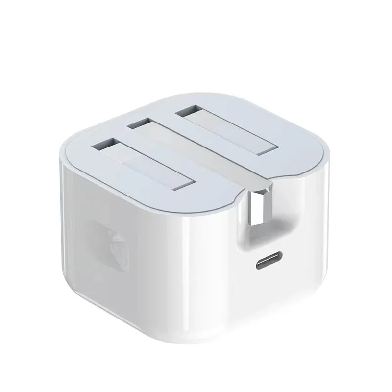 Original PD 20w UK 3pin Fast Charger Type C  Fold UK Wall Charger USB-C Power Adapter for iPhone 14/13/12 Pro /11 Charger