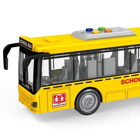 ODM/OEM Custom Model School Bus Toys 1:16 Electric Friction School Bus Toys With Open Door And Light Music