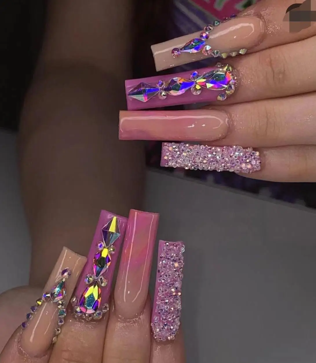 Wholesale Long Coffin Salon Professional False Nails Colorful Customized Press On Nails