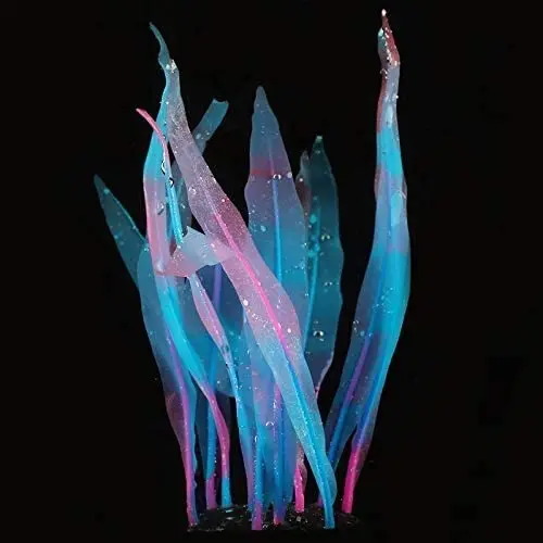 Luminous Silicone fish tank landscaping Glowing Coral Plant Big Simulated kelp aquarium decorations