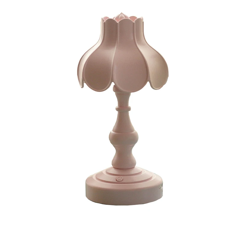 
Mini lotus cordless led table lamp night light rechargeable table lamp bedroom bed side led eye protection lamp 