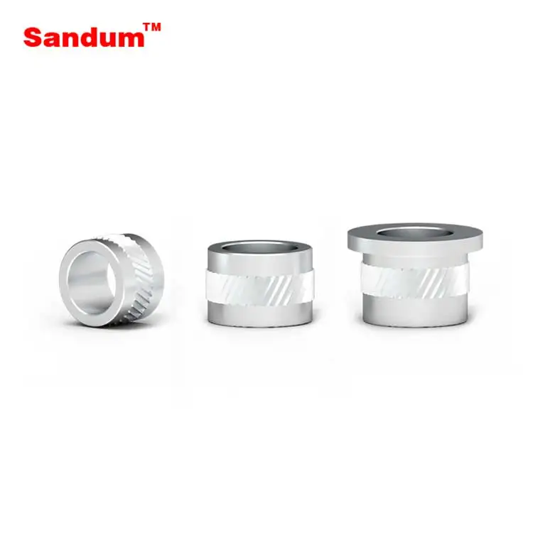 Straight Knurled Molded-In Threaded Insert With Slot For Plastics