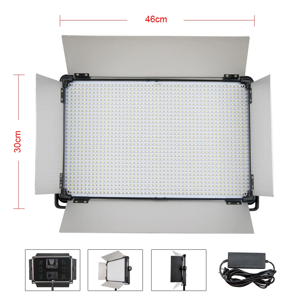 Yidoblo 9700lm video lighting equipment D-1500II youtube premium led panel light CCT mode 3200-5500k for professional audio