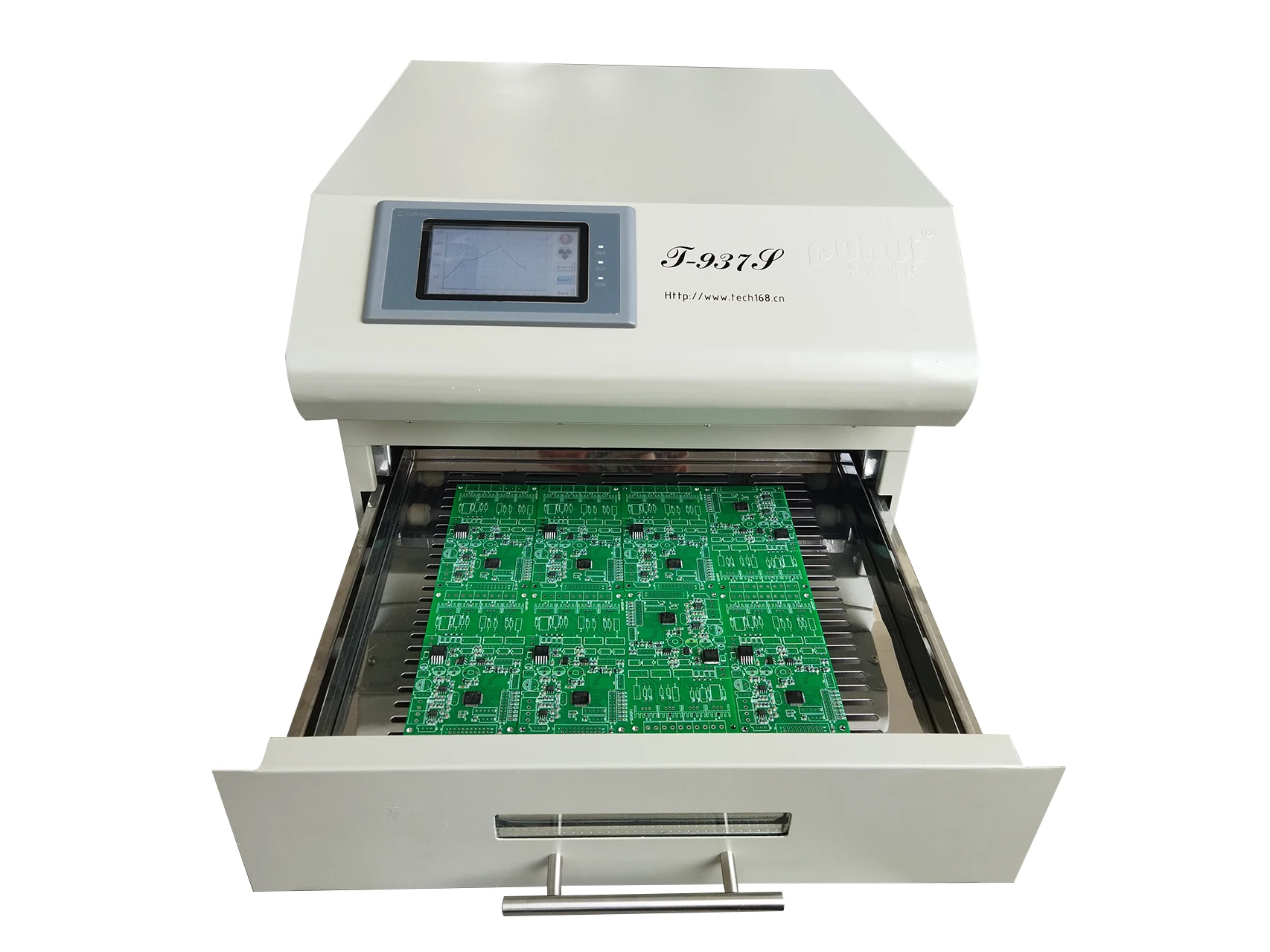 New Touch Screen Lead Free Puhui Reflow Oven T-937S PCBA BGA LED reflower infrared hot air heat