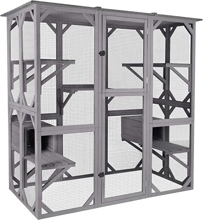 Большой деревянный домик для кошек, клетка, корпус для кошек Catio Kitty, манеж для улицы