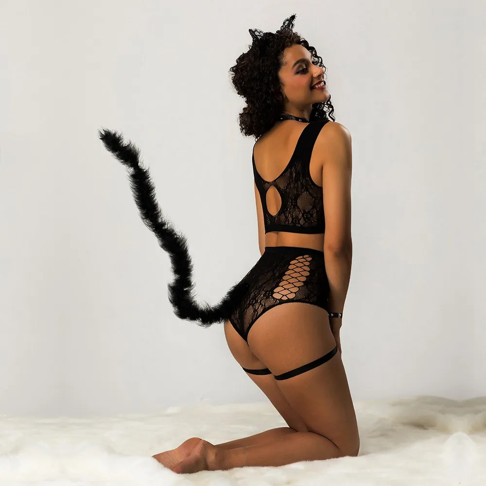 halloween adult women party anime costume hollow out bodysuit cat woman latex suit cosplay hot catwoman outfit