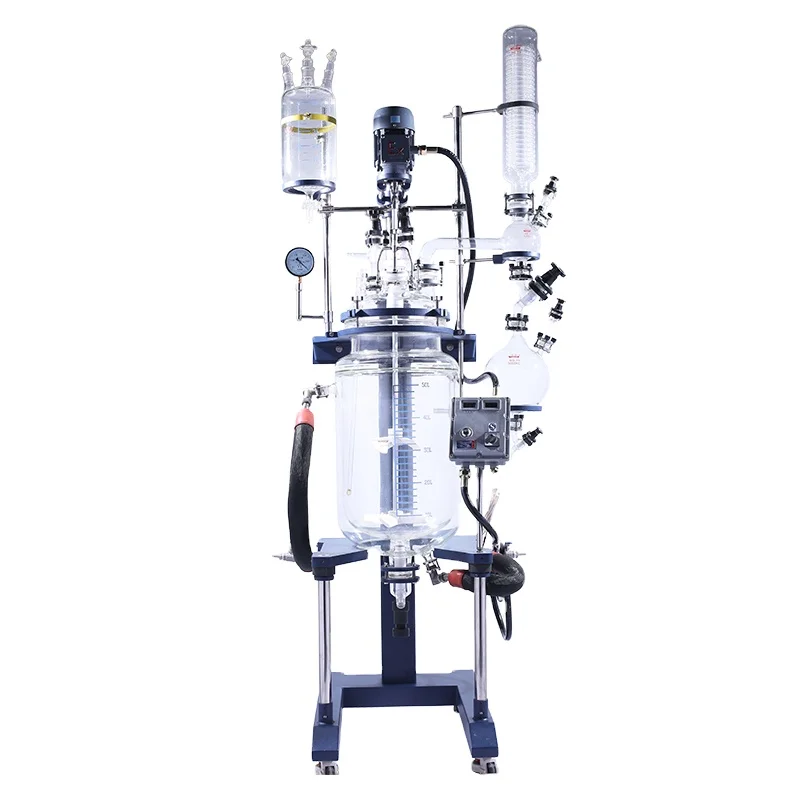 1-100L Boro 3.3 Glass Heavy Wall Jacketed Reactor