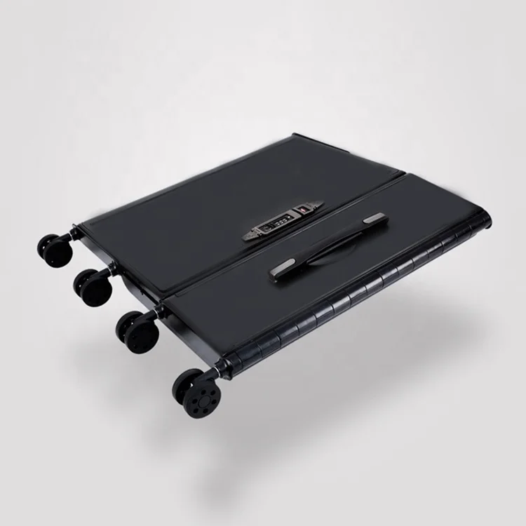 2020 Latest Aluminum Frame Trolley Hard Case Laptop Computer Bag Front Open PC Foldable Luggage