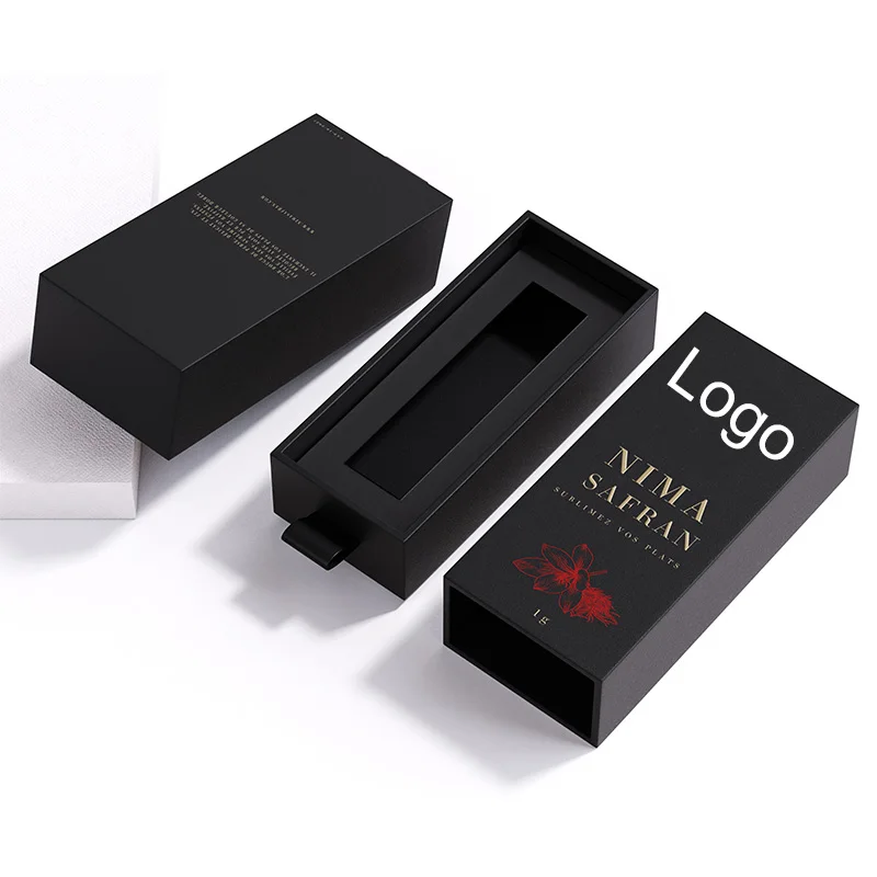 Free Design Custom Recyclable Paper Box Small Sliding Cardboard Box Packaging Luxury Cosmetic Gift Drawer Packaging Box