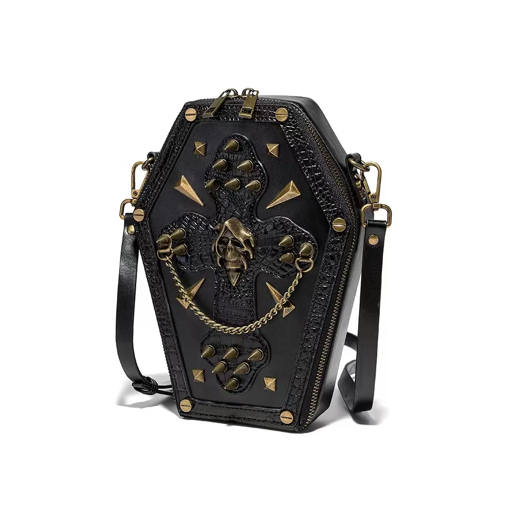 OEM gothic webs bats wallet unique Design Shoulder Bag Lady Special Shaped  Messenger Pu Halloween Gothic Bag Manufacture