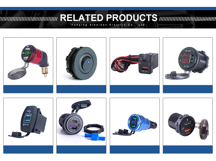 Universal Socket Digital Display Voltmeter Waterproof Voltage Meter Gauge LED for DC 12V-24V Car Motorcycle Marine Auto Truck 5