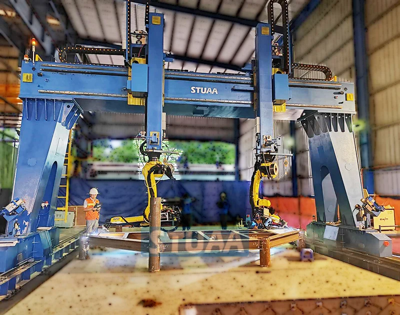 offline programming automatic Gantry robotic welding station with 3 axis