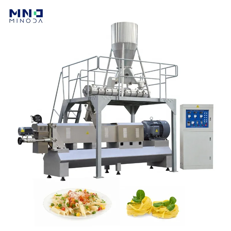 Hot Sales Custom Stainless Steel Single Twin Screw Extruder 300kg/h Short Cut Spaghetti Pasta Macaroni Food Extruder