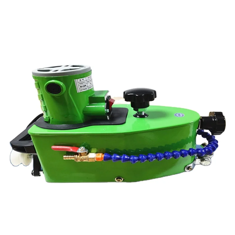 Small portable electric right Angle hand grinding machine door and window building glass polishing machine rough grinding and po