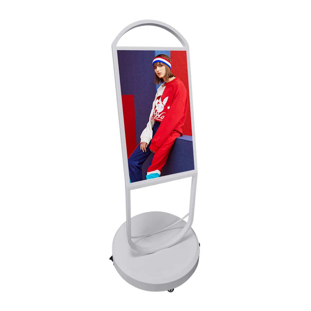 32 inch battery power movable portable advertising player lcd digital poster display screen