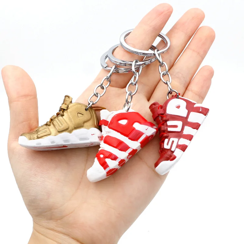 Designer Vendors Pvc Silicone 3D Mini Dunk J Ordan Trainers Basketball Shoe Keychain 3D Mini Sneaker With Box With Mini Box