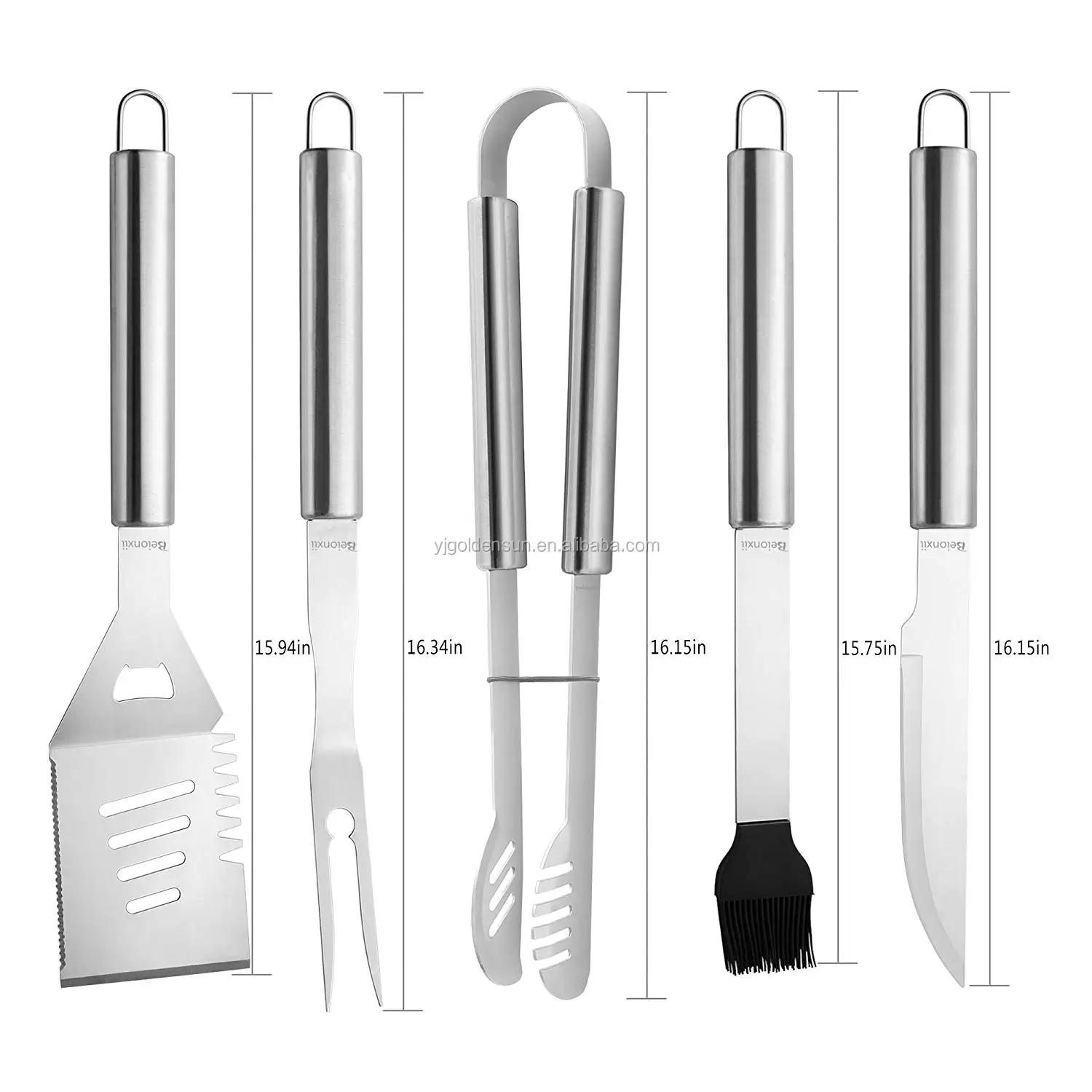 Custom logo no coated barbecue accessories grilling kit set bbq tool set