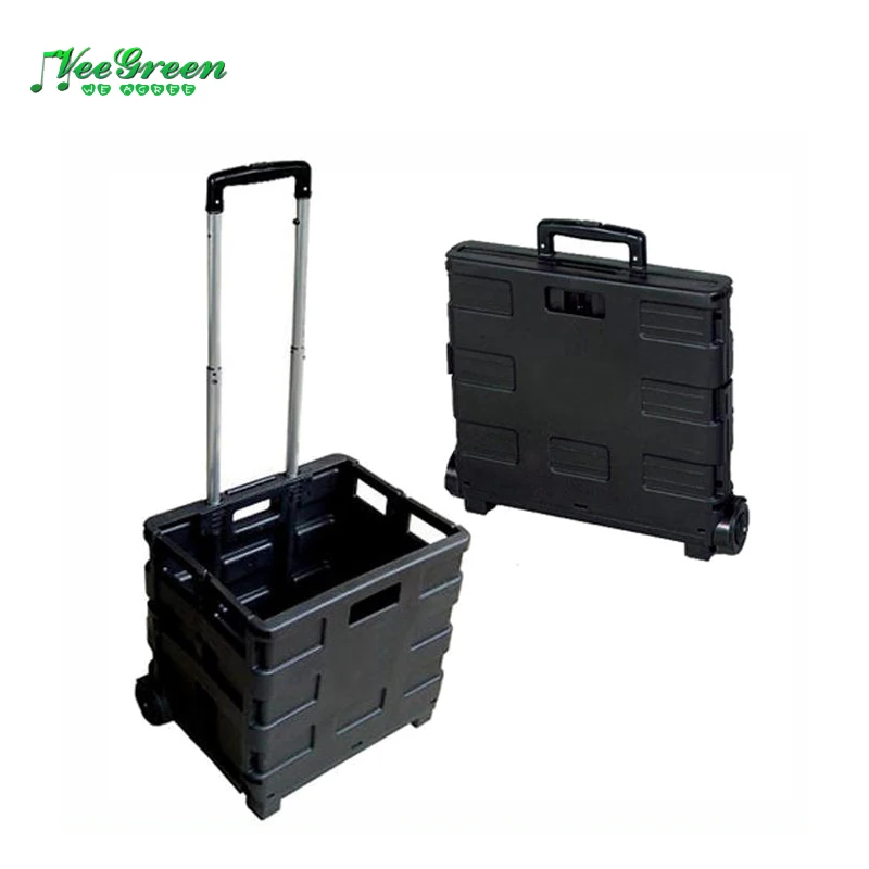 Small Rolling Storage Portable Folding Shopping Trolley & Carts for Supermarket