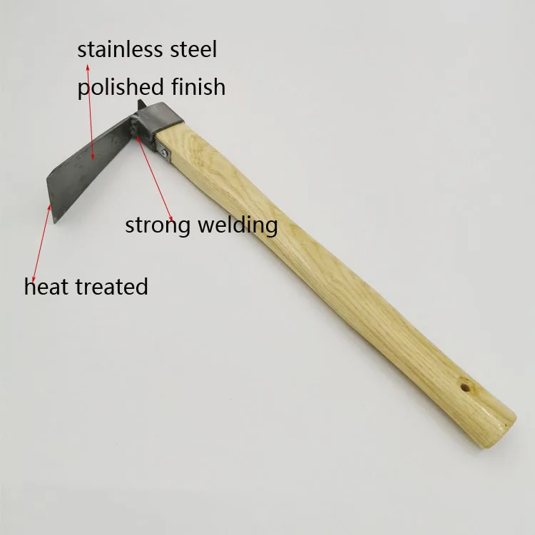 high quality mini hoe with wooden handle for children using