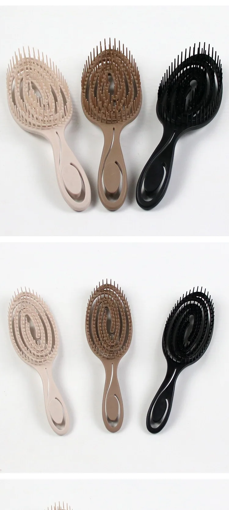 Hot Hair Scalp Massage Comb Curly Detangle round Hair shampoo Brushes and combs detangler for Salon Hairdressing Tools