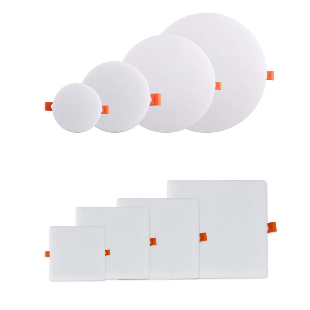 Good Price Waterproof Ip44 3w 6w 9w 12w 18w 24w Flat Led Panel Lamp Recessed Round Ultra Thin Slim Led Ceiling Panel Light