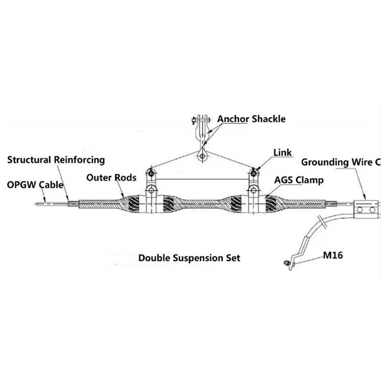 Double Suspension Clamp For OPGW Cable high voltage suspension cable  clamp price