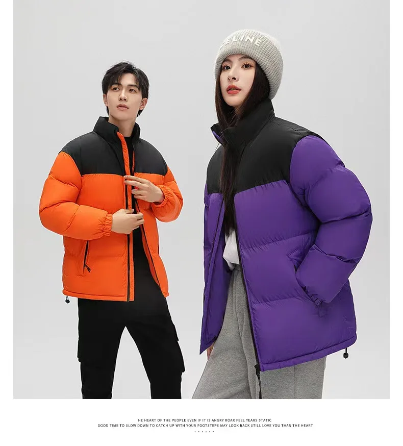 Custom puffer jacket bubble coat the north jacket face thick down cotton padded winter parka custom puffer jacket for men women