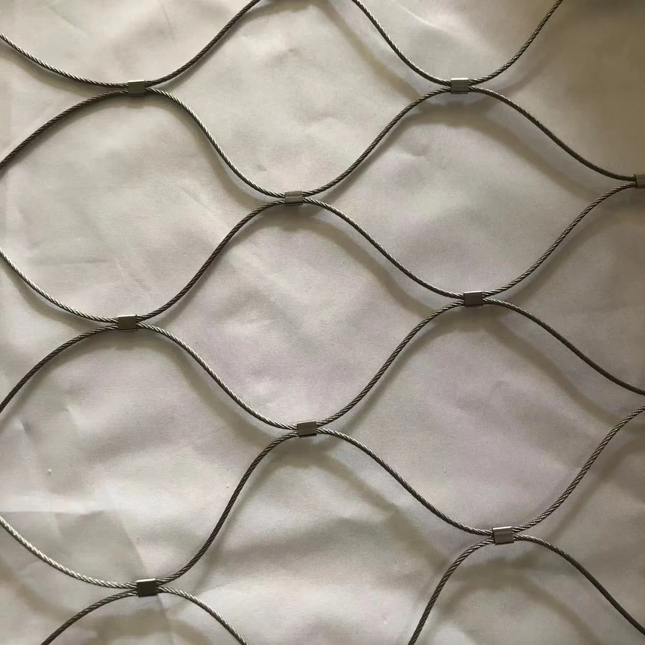 Factory sale 304 stainless steel wire rope mesh woven stainless steel rope mesh for zoo mesh animals protection