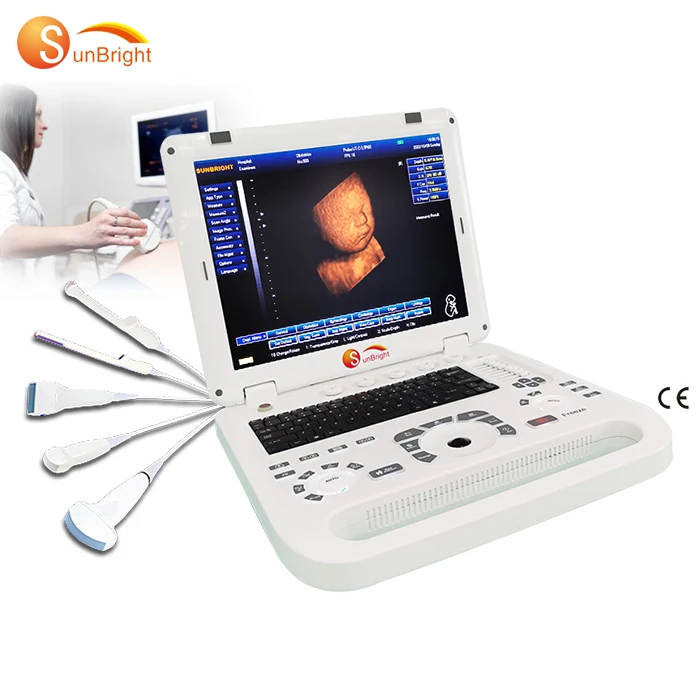 Laptop 15 inches free 3D compact portable vet veterinary ultrasound for cow