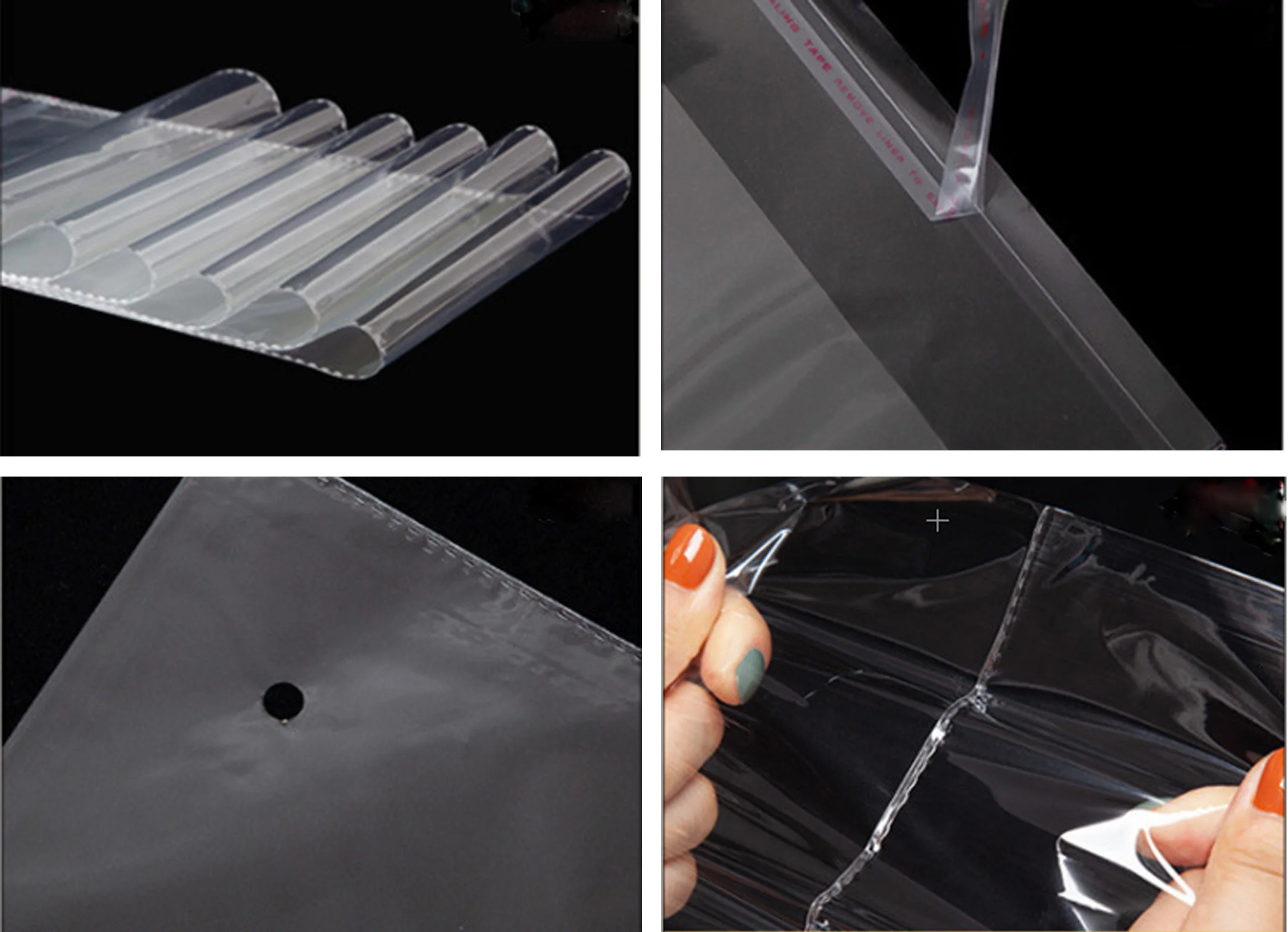 100 Pcs Manufacturers Biscuit Packing Printing OPP Cellophane Logo Self Adhesive Packaging Opp Bags For Clothing