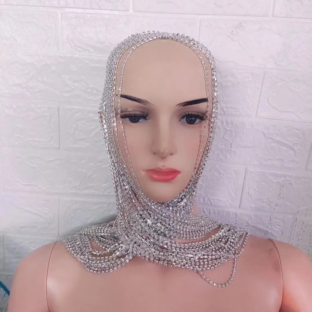 New Arrival rhinestone hair claw Same style stage fringed headdress crystal hair accessories rhinestone headband