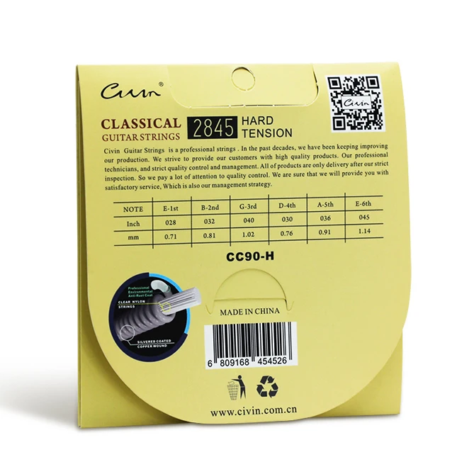Civin Hard Tension Guitar Accessories Hot Selling Beautiful Sound High End Strings Classical Guitar Strings