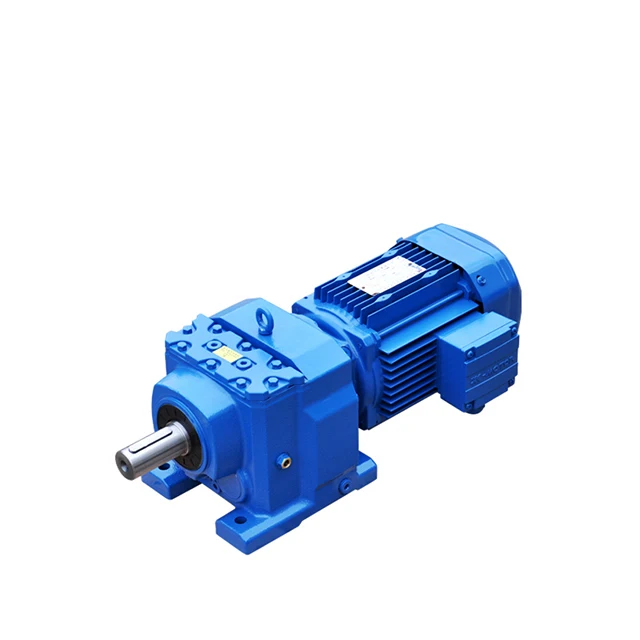 R series helical gear speed reducer with high quality AC motor