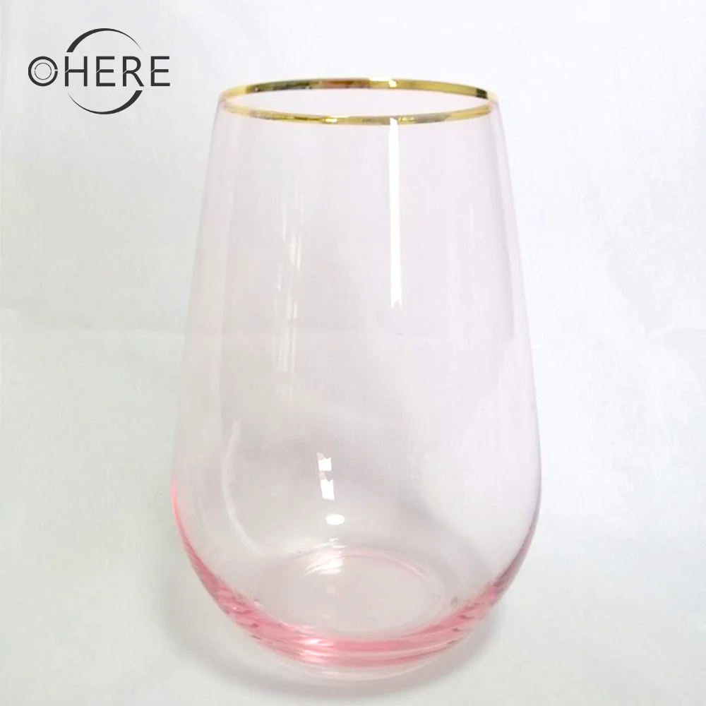 black smoke glassware pink wine glass transparent cup liquor cup and champagne glass wine glasses suit durable gold crystal