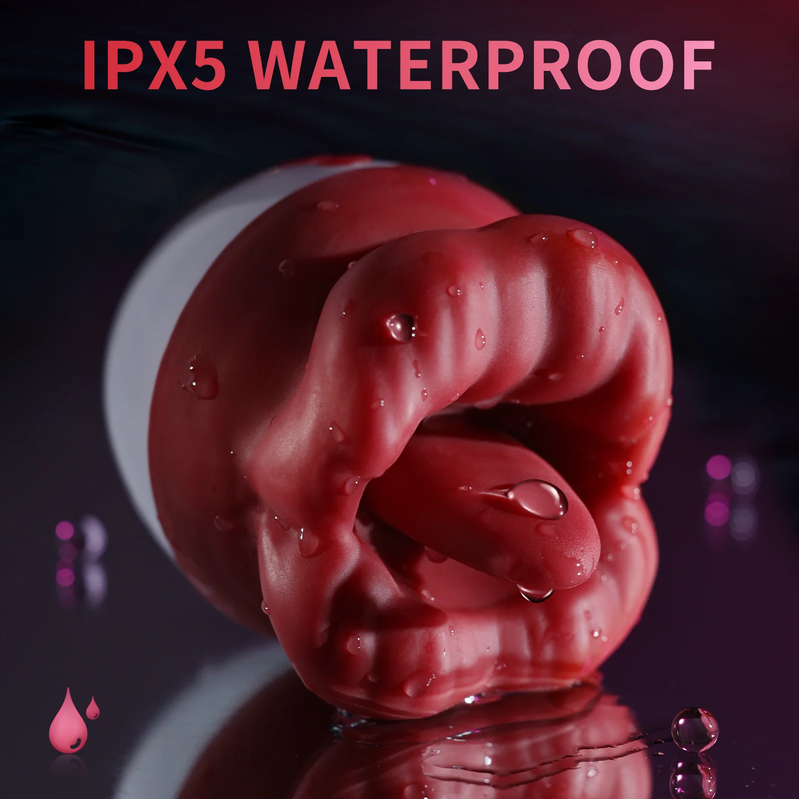 AAV Mouth Shaped 10 Vibrating Tongue Licking Nipple Clitoral Vibrator G-Spot Vibrators Adult Sex Toys for Women Couples Pleasure