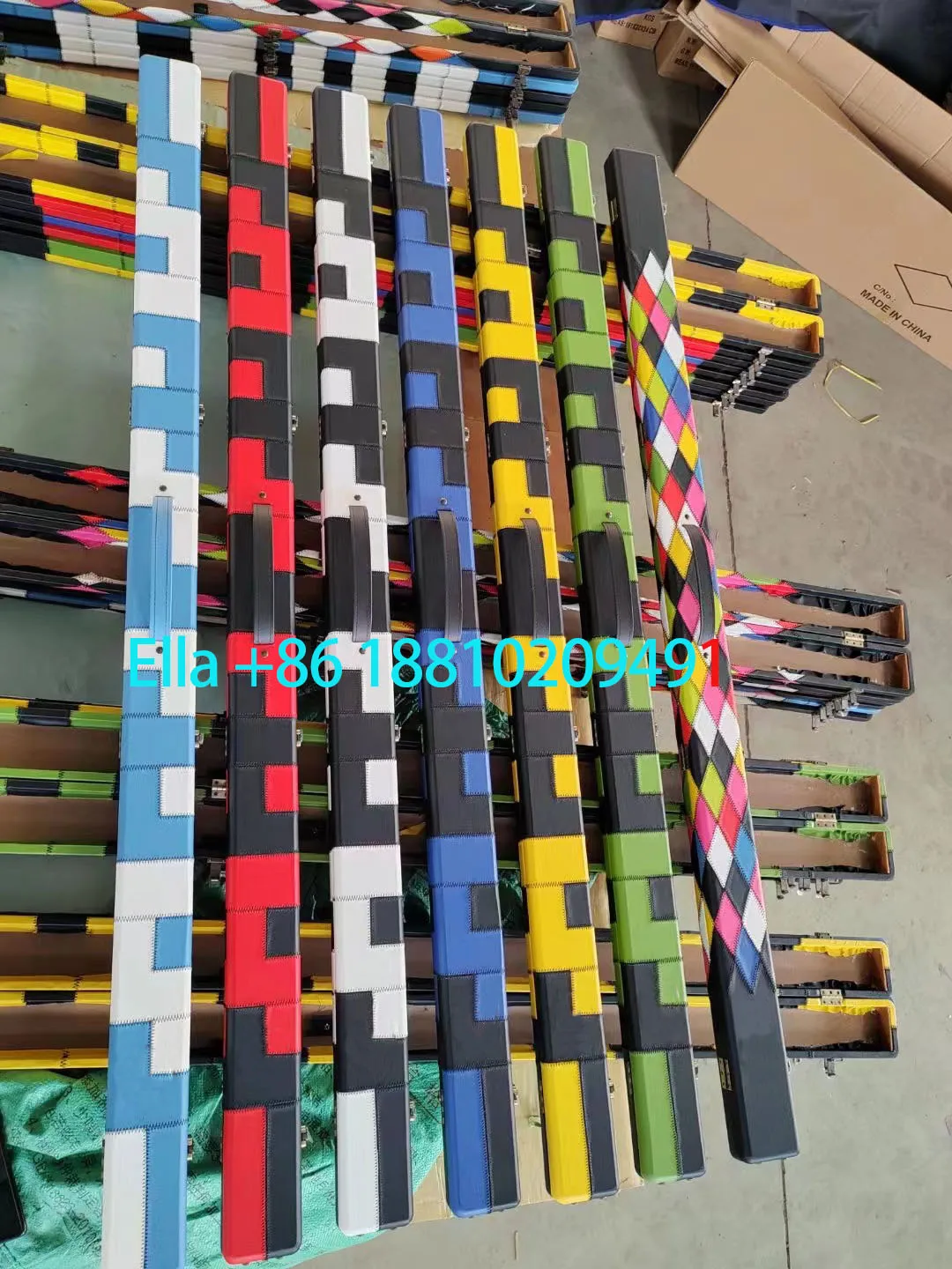 one pieces Snooker aluminum billiard  cue case with leather cover flannel sponge lining pool cue case 3/4 halo case