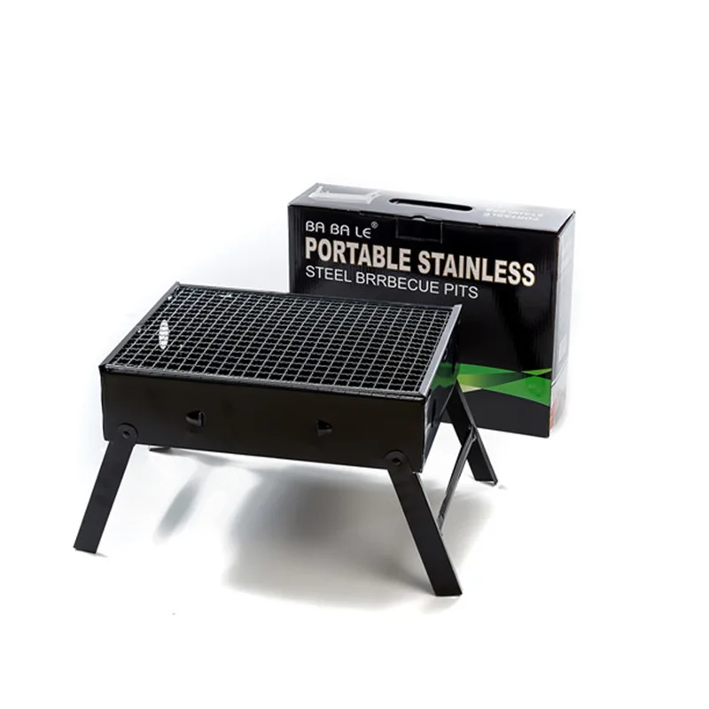 Wholesale Outdoor Cheap Camping Portable Foldable Iron Charcoal BBQ Grill