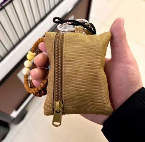 Mini Size Keychain Pouch Pocket Organizer Belt Gear Coin Purse with ID Card Holder Car Key Waist Case