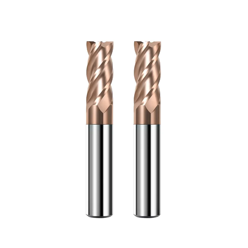 Factory in stock hot sale 4 blade Flat bottom end mill HRC55 Tungsten steel carbide milling cutter for  iron stainless steel