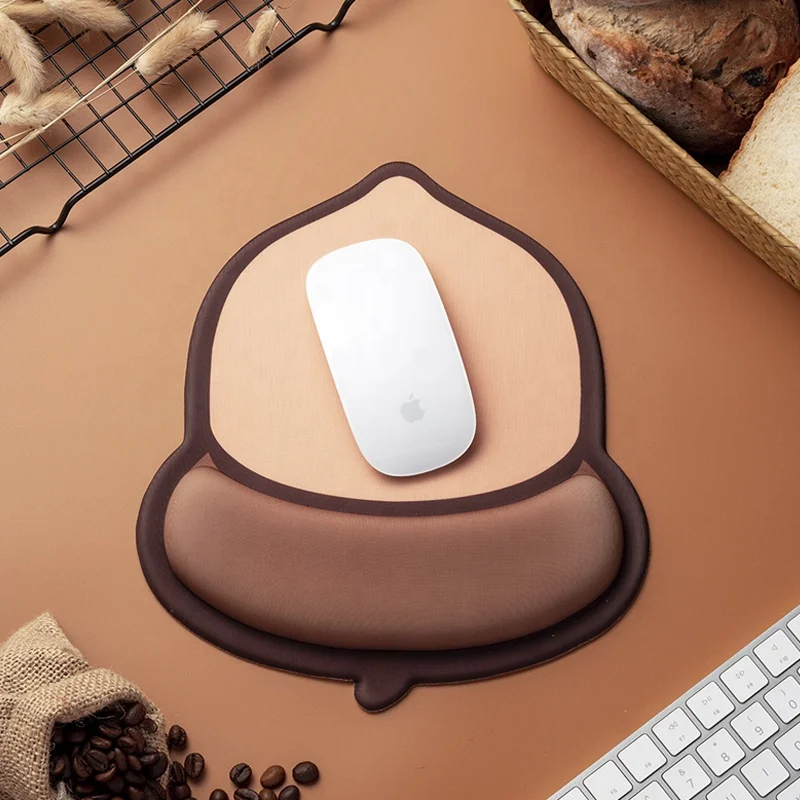 Acorn-shaped Custom Logo Personalized Gaming Mouse Mat Pad With Wrist Rest Support for Gaming