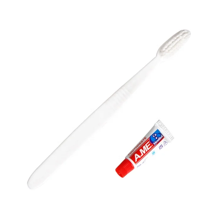 Wholesale mini hotel toothpaste and white toothbrush kit